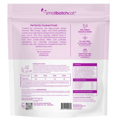 Small Batch Frozen Cat Perfectly Cooked Turkey 2 lb.
