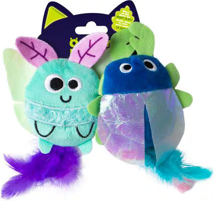 Quirky Kitty Cat Toy Luna Bugs 2 pc