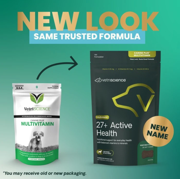 Vetri Science* Dog 27+ Active Health Chew Vegetable Multi Vitamin 30 ct.