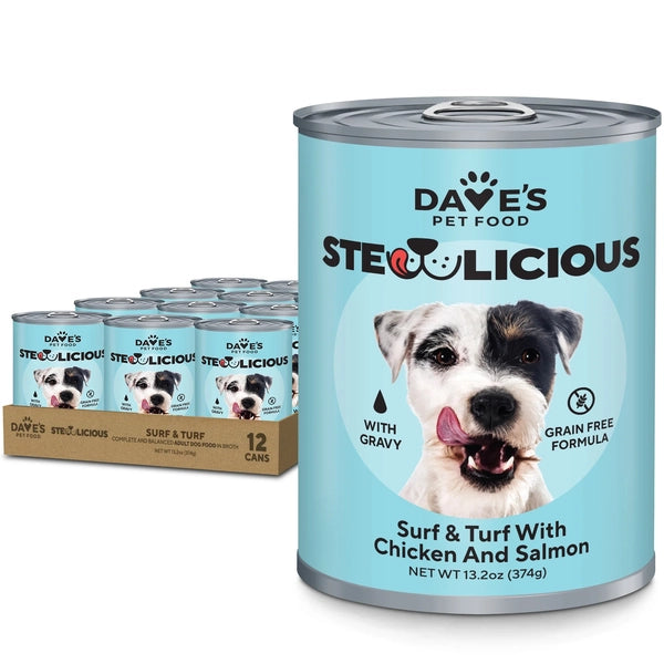 Dave's Stewlicious Surf & Turf with Chicken & Salmon 13 oz.