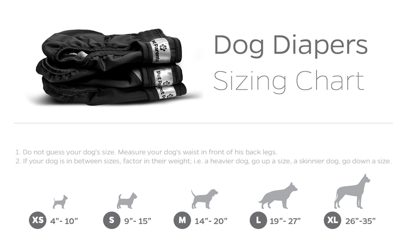 Pet Parents Washable Dog Diapers 2 Pack
