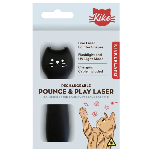 Kikkerland Cat Toy Rechargeable Pounce & Play