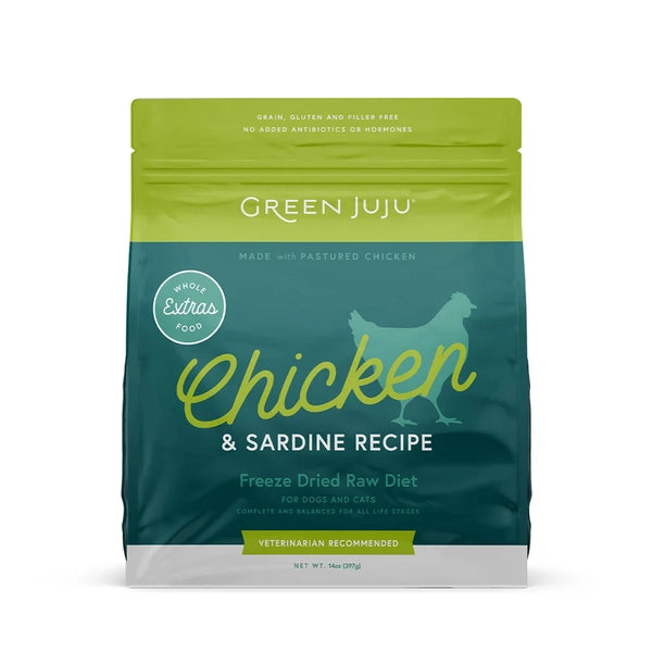 Green Juju Dog Food FD Extras Chicken + Sardine 14 oz