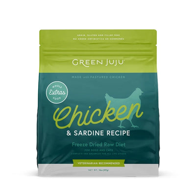 Green Juju Dog Food FD Extras Chicken + Sardine 14 oz