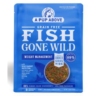 A Pup Above Gently Cooked Fish Gone Wild 7 lb.