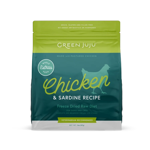 Green Juju Frozen Extras Chicken + Sardine 6 lb.