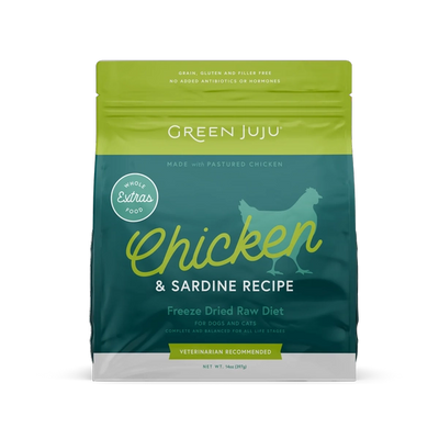 Green Juju Frozen Extras Chicken + Sardine 6 lb.