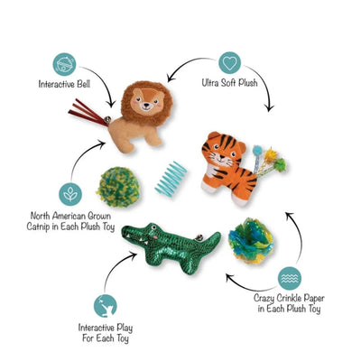 Fringe Cat Toy That's Just Grrreat 6 pc