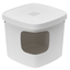 Moderna Cat Litter Box Cubana Corner Entry White