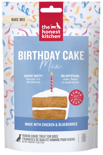 The Honest Kitchen Dog Treat Cake Mix Birthday Chicken & Blueberries
