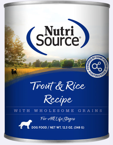 Nutrisource Dog Can Trout & Rice 12.3 oz