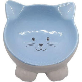 IndiPet Cat Bowl Face Stoneware