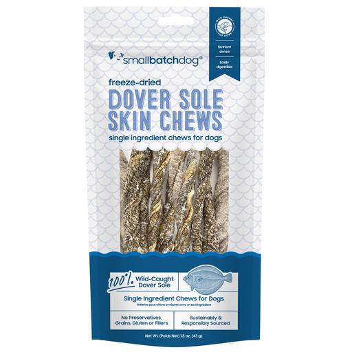 Small Batch Dog Treat FD Dover Sole Skin Chews 1.5 oz