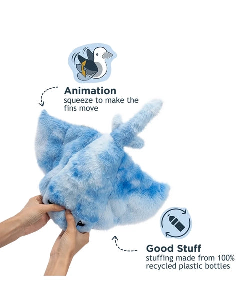 Tall Tails Dog Toy Animated Manta Ray 8.5"