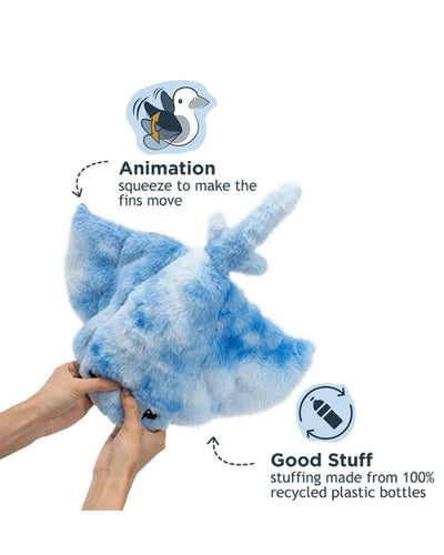 Tall Tails Dog Toy Animated Manta Ray 8.5"