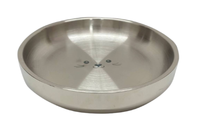 IndiPet Stainless Cat Plate Double Wall Insulated