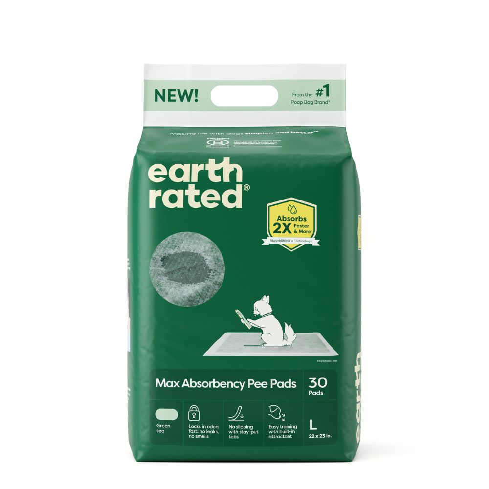 Earth Rated Dog Pee Pads 30 Pack Large 22" x 23"