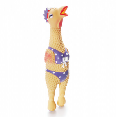 Outward Hound Squawkers Christmas Henrietta Latex Rubber Chicken Large