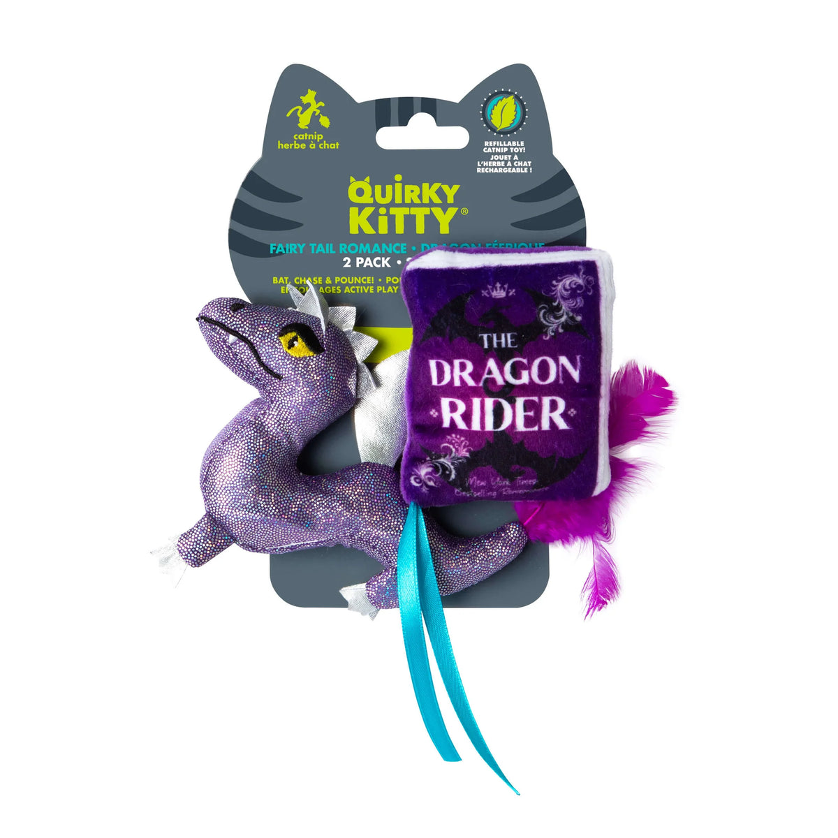 Quirky Kitty Cat Toy Fairy Tail Romance 2 pc