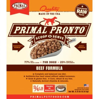 Primal Dog Pronto Beef 4 lb.