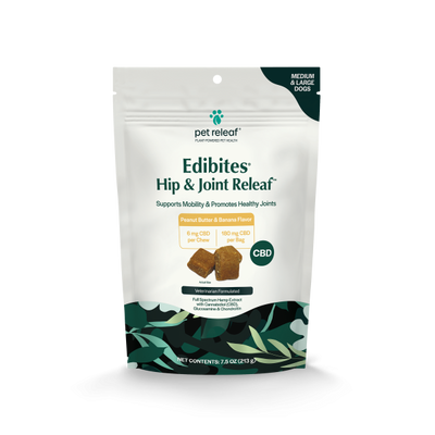 Pet Releaf Edibites Hip and Joint Releaf PB Banana Large 6 mg