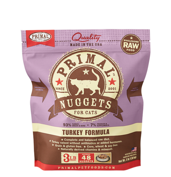 Primal CAT Nugget Turkey 3 lb.