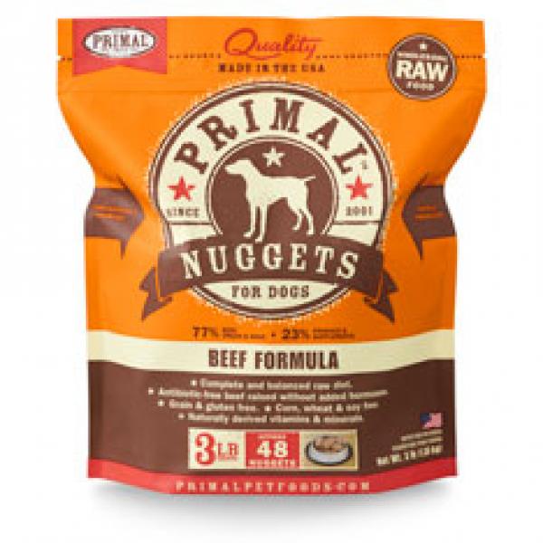 Primal Dog Nugget Beef 3 lb.