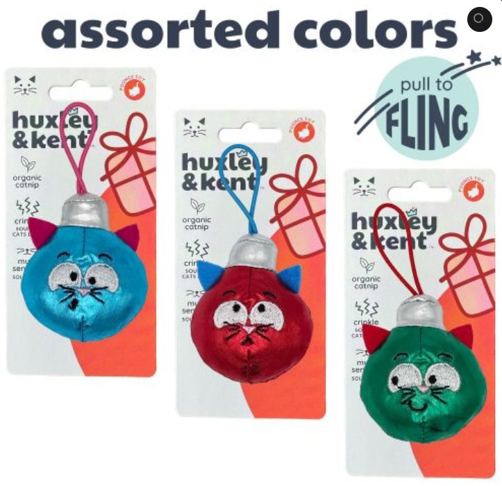 H&K Cat Holiday Toy Ornament Flinger Cat Toy