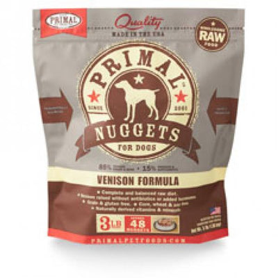 Primal Dog Nugget Venison 3 lb.