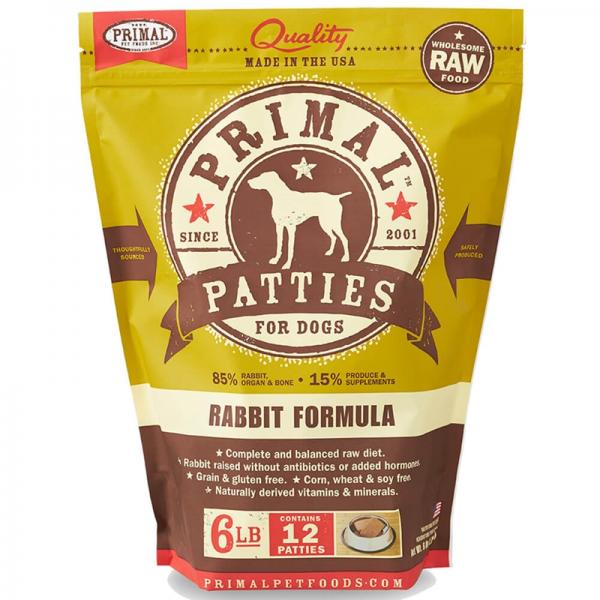 Primal Dog Patties Rabbit 6 lb.