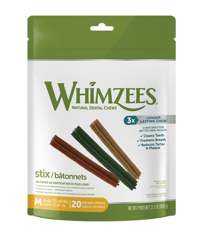 Whimzees Dental Chew Stix Small 28 pc. Value Bag