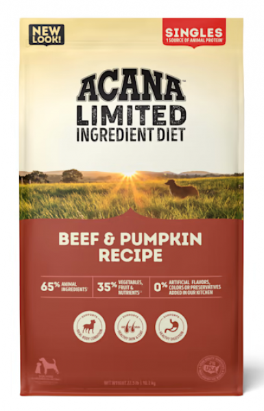 Acana Singles Beef & Pumpkin 22.5 lb.