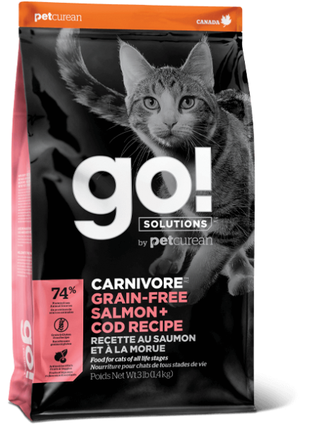 Petcurean Go! Carnivore GF Cat Salmon + Cod 3 lb.