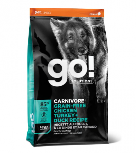 Petcurean Go! Carnivore GF Adult Turkey & Duck 22 lb