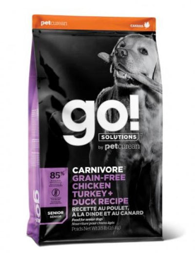 Petcurean Go! Carnivore GF Senior Turkey & Duck 22 lb