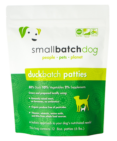 Small Batch Frozen Dog Patties Duck 6 lb.