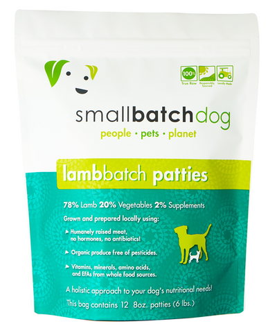 Small Batch Frozen Dog Patties Lamb 6 lb.