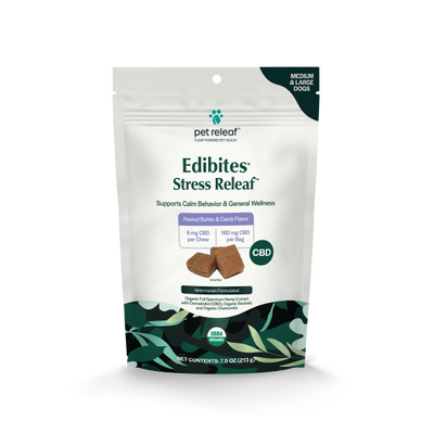 Pet Releaf Edibites Stress Releaf PB Carob Large 6 mg