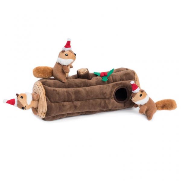 Zippy Paws Holiday Yule Log Burrow