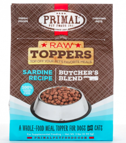 Primal Butchers Blend Topper Sardine 2 lb.