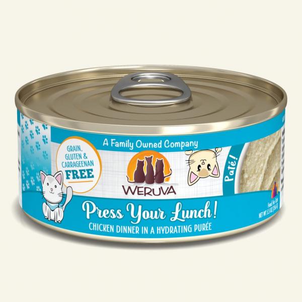 Weruva Cat Classic Can GF Pate Chicken Press Your Lunch 5.5 oz