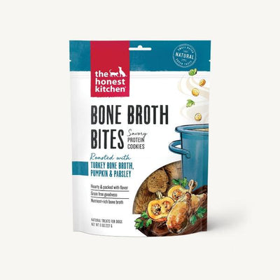 The Honest Kitchen Cookies Bone Broth Bites Turkey & Pumpkin 8 oz