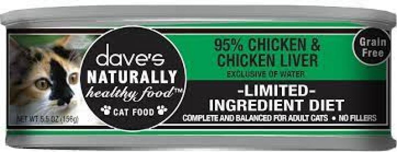Dave's NH Cat 95% Chicken & Chicken Liver 5.5 oz