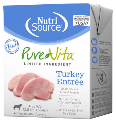 Pure Vita TetraPak Dog GF Turkey 12.5 oz