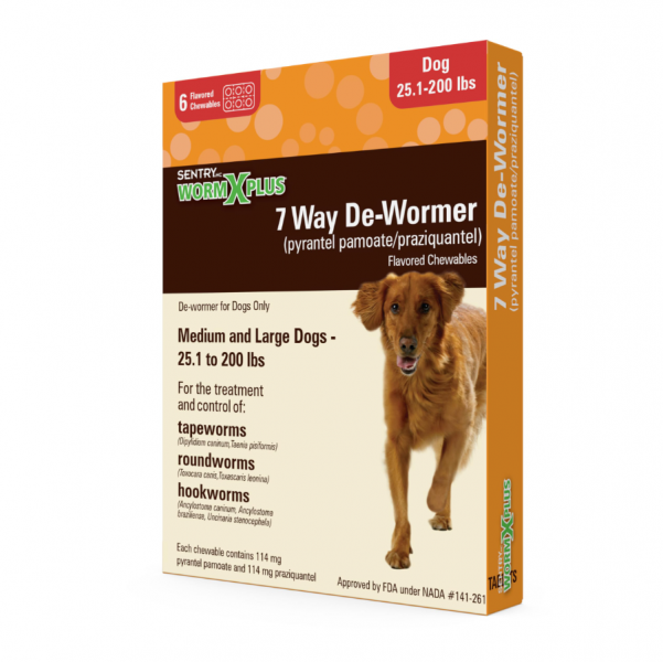 Sentry Worm X Plus 7 Way De-Wormer Large Dog 6 ct.