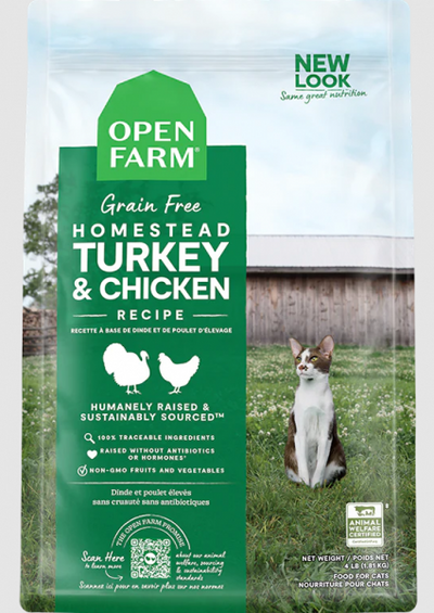 Open Farm Cat Dry GF Turkey & Chicken Homestead 8 lb.