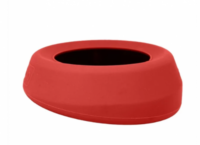 Kurgo Wander Water Bowl Splash Free Chili Red