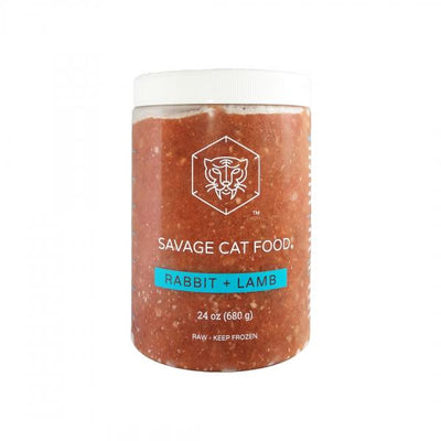 Savage Cat Frozen Rabbit 24 oz Large Tub