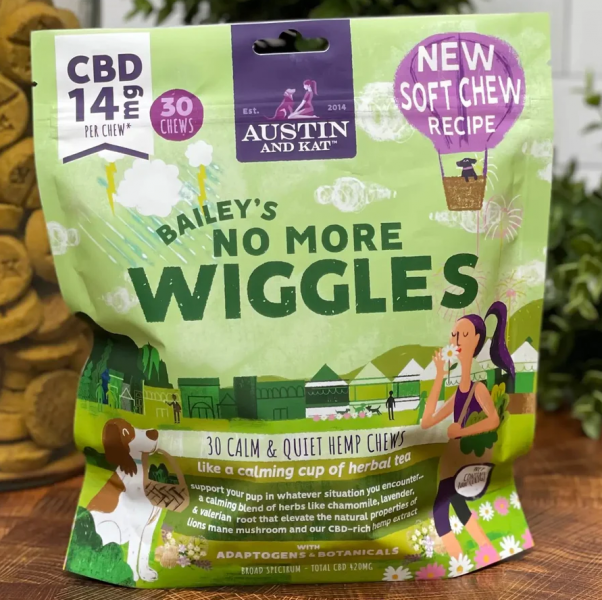 Austin and Kat No More Wiggles Chews 3 pack 14 mg .5 oz