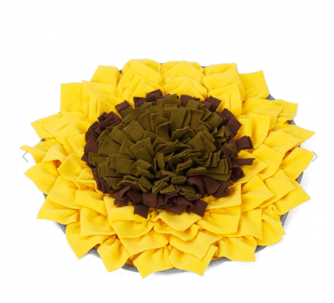 Injoya Dog Toy Snuffle Mat Sunflower